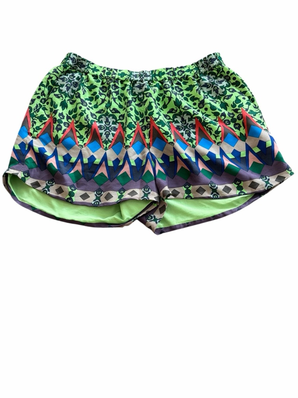 J.Crew Gemstone Neon Silk Pull On Shorts Size 6